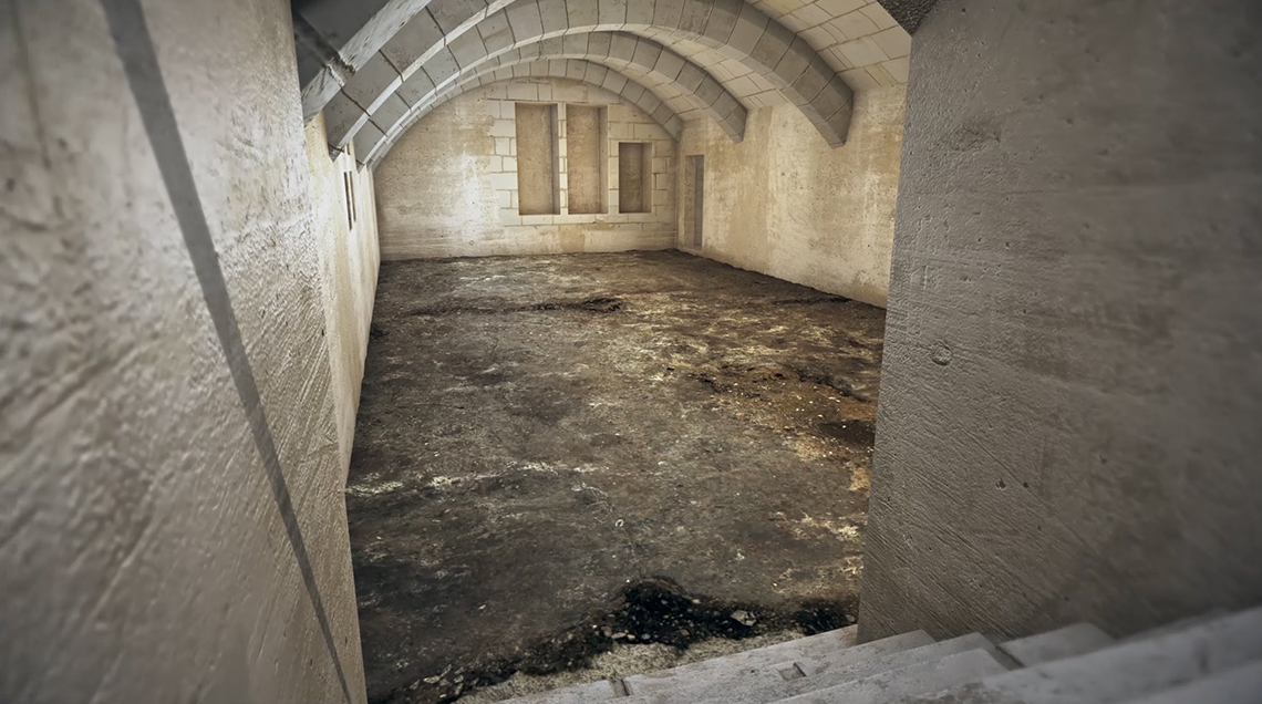 Vidéo 3D pour visite virtuelle anciennes caves à Bourges et Orléans